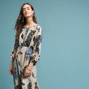 Mara Hoffman Anthropologie Jaguar Print Maxi Dress